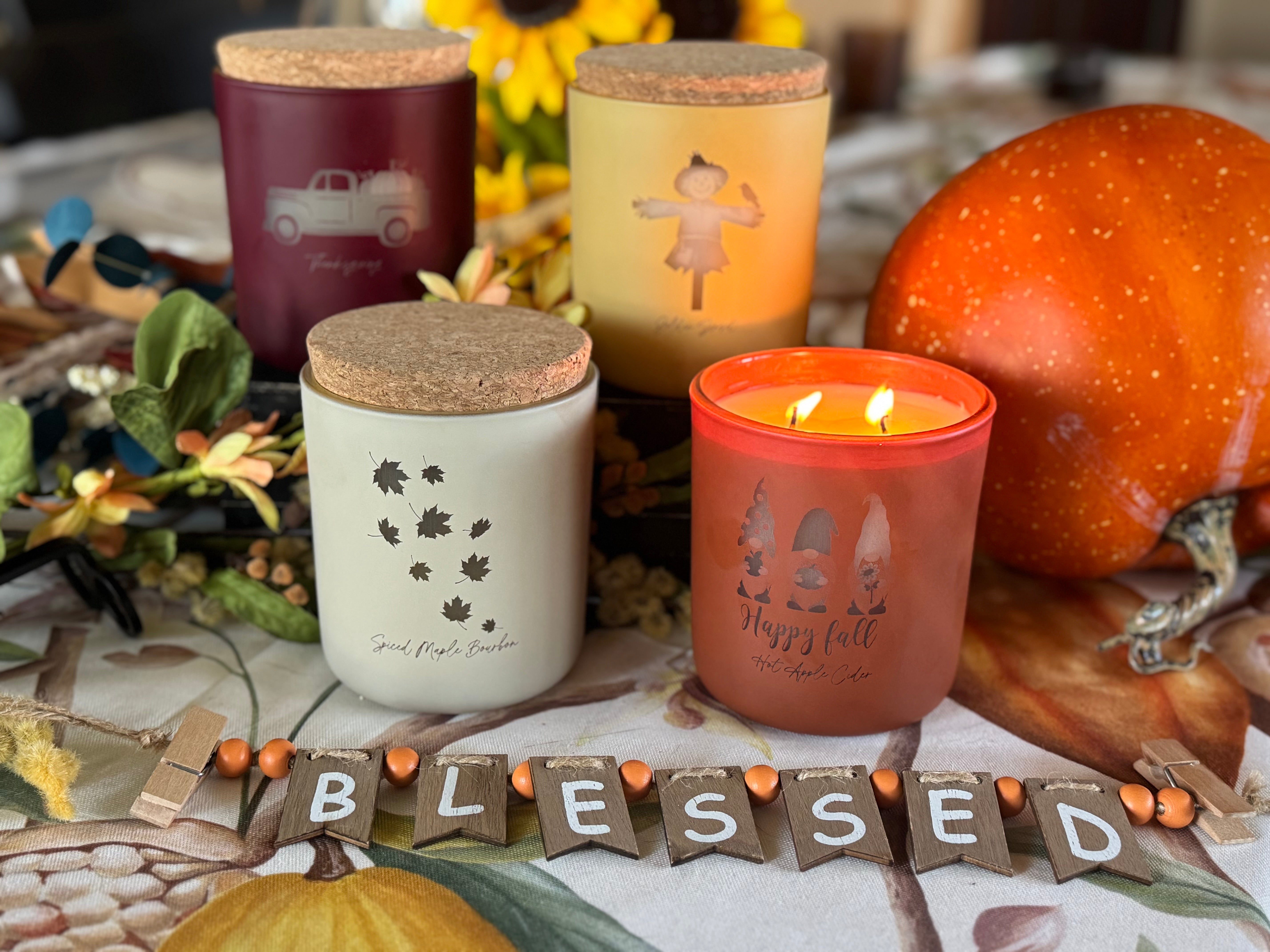 Laser-engraved Non-toxic Candles