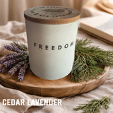 Cedar Lavender "FREEDOM" Charlie Kirk Candle